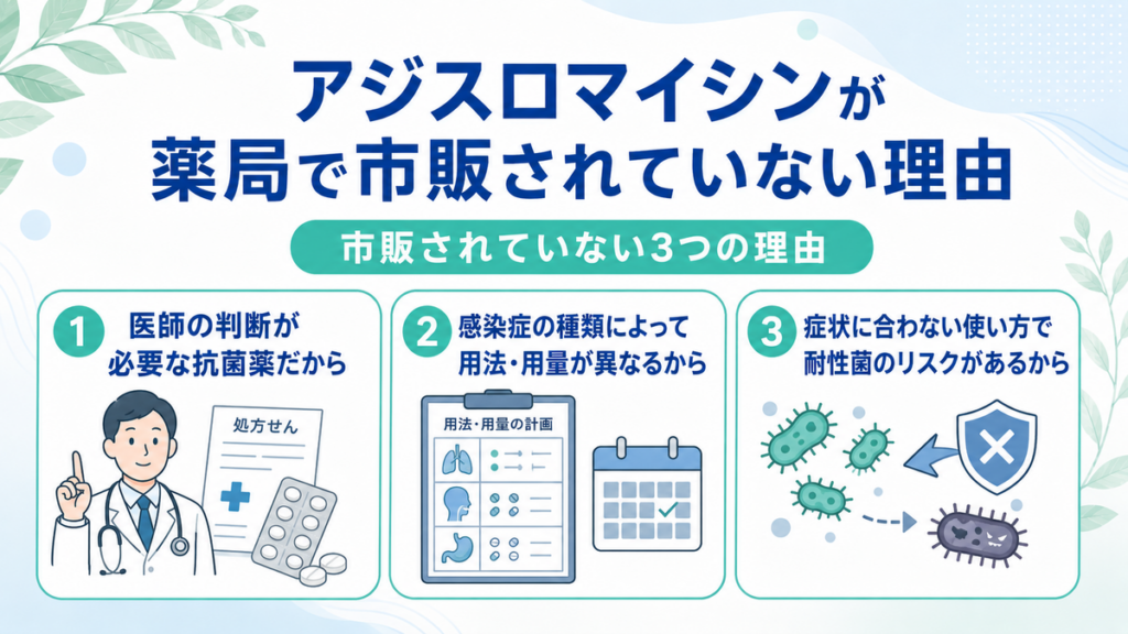 アジスロマイシンが薬局で市販されていない理由