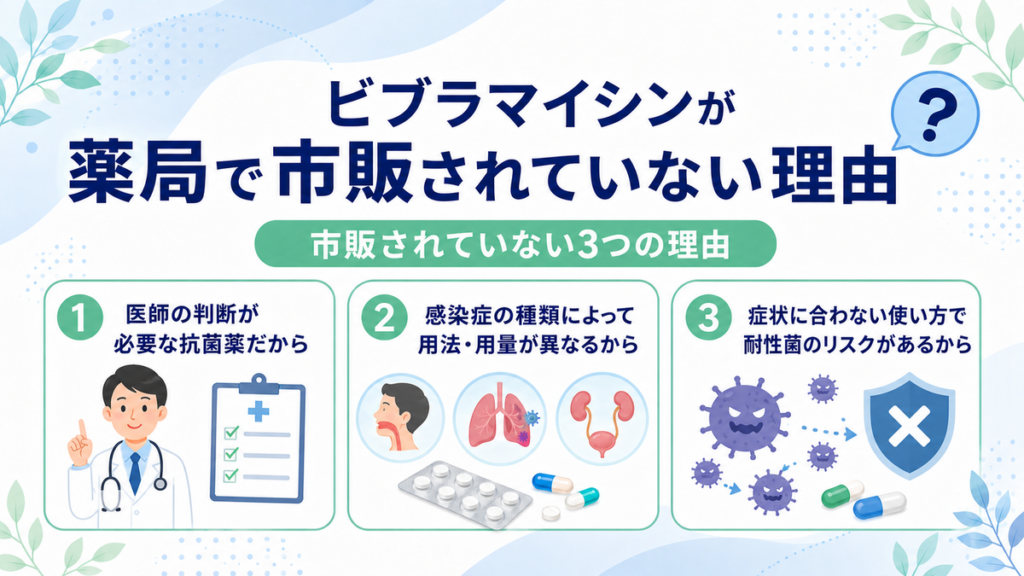 ビブラマイシンが薬局で市販されていない理由