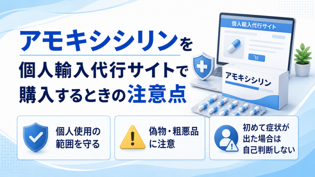 アモキシシリンを個人輸入代行サイトで購入するときの注意点